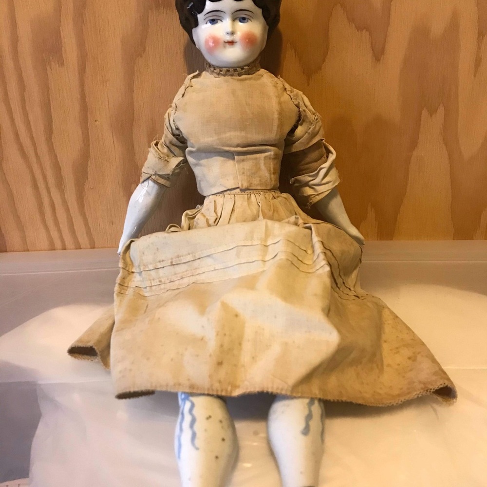 Antique Civil War Era Porcelain Doll